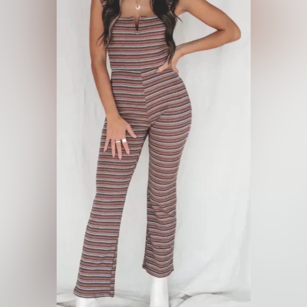 NWT Sage the Label Oh Happy Day Striped Women's Jumpsuit